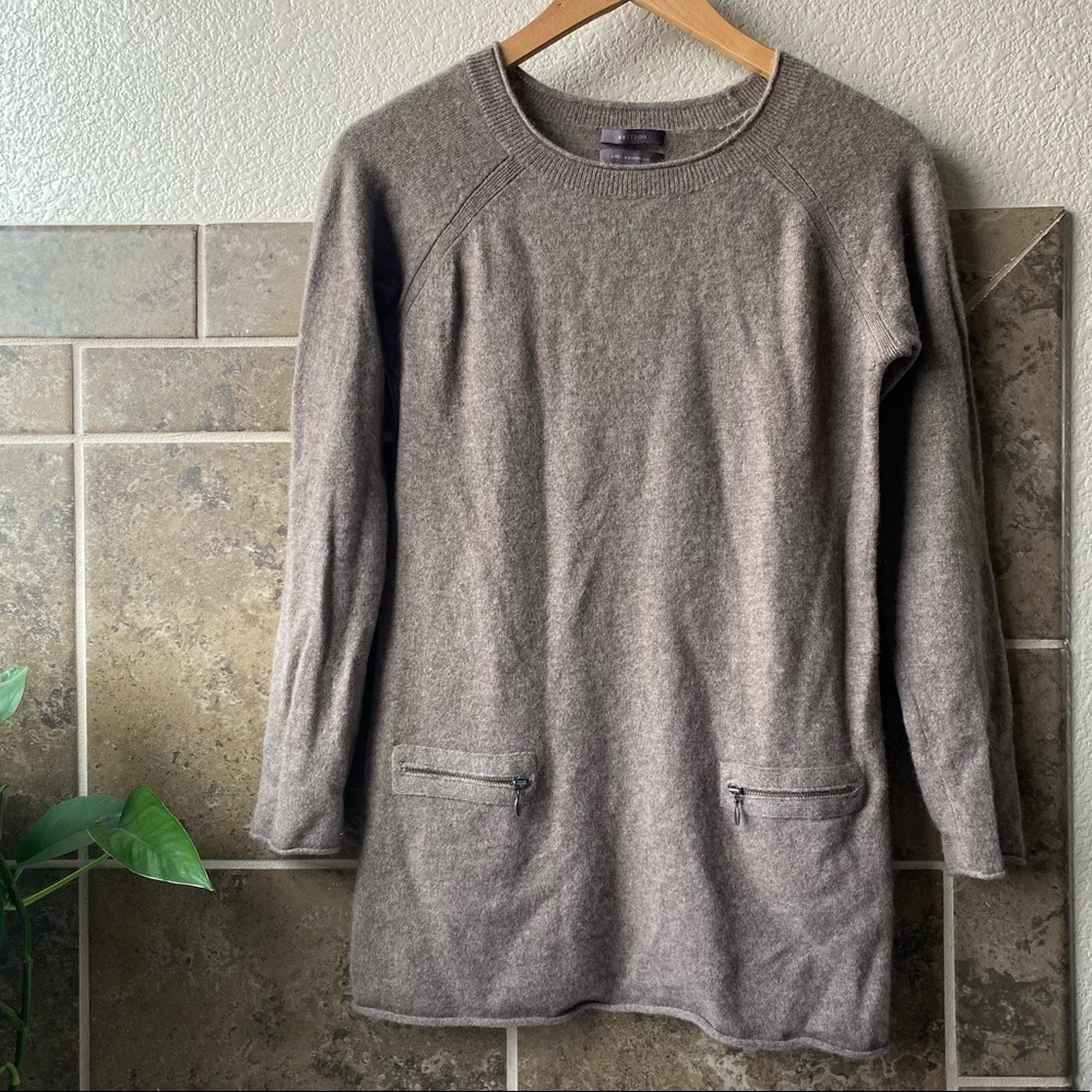 Saffron 100% Cashmere Tunic Sweater, size M